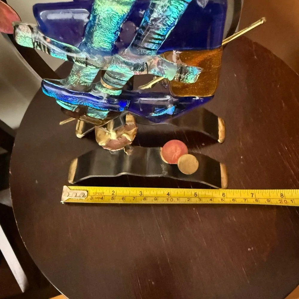 Gary Rosenthal Abstract Metal Art‎ Candle Holder dreidel design Hannukah Judaica